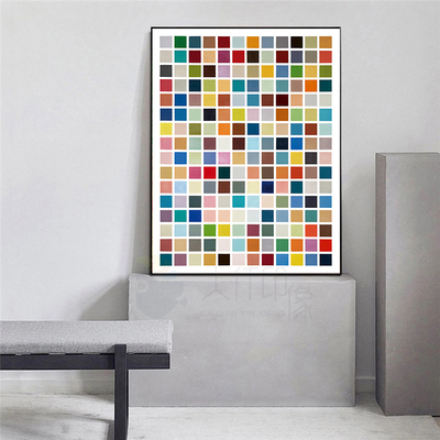 格哈德里希特色块轻奢装饰画
