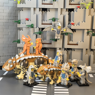 甲龙侏罗纪恐龙积木拼装儿童玩具男孩男童霸王龙益智拼插模型世界