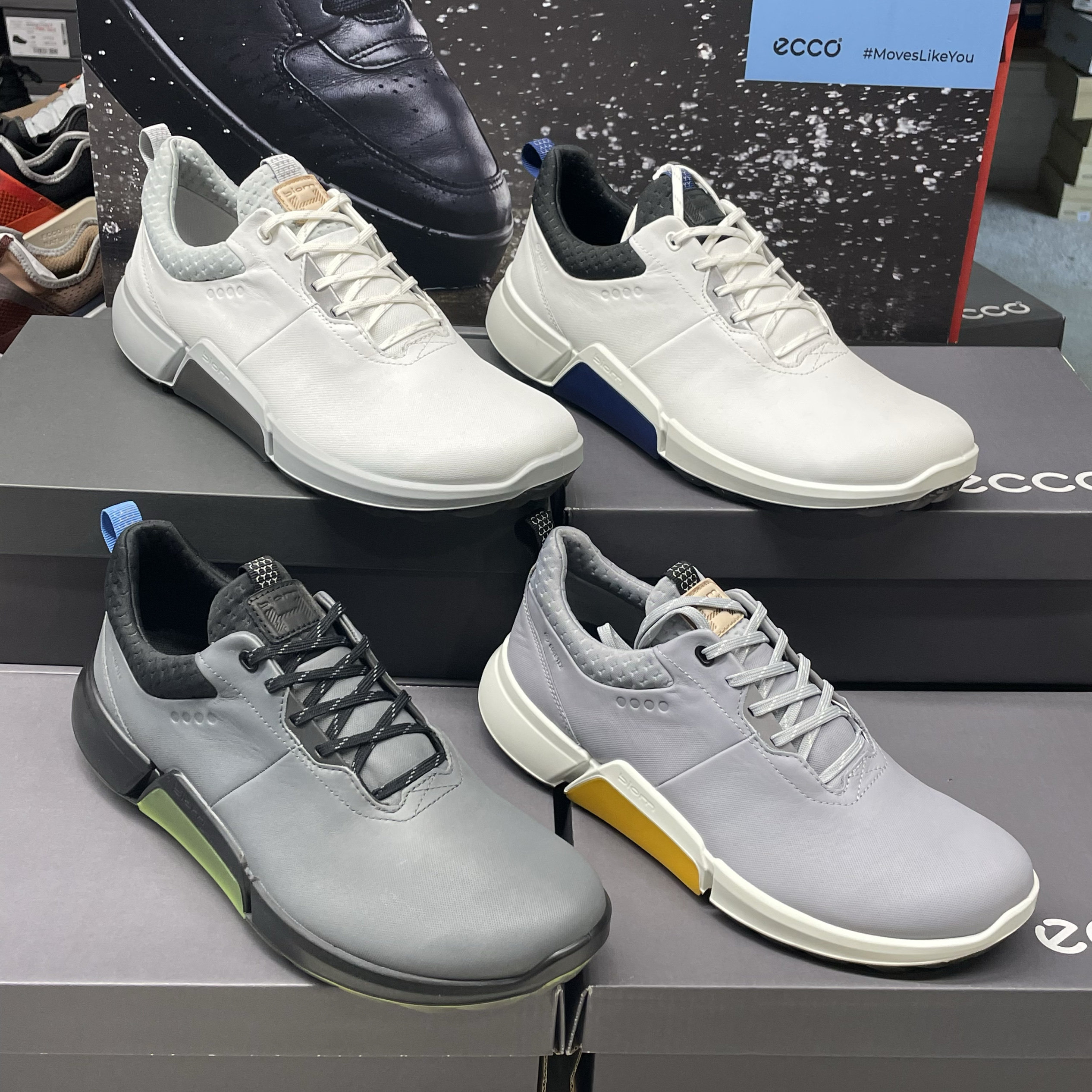 ECCO爱步男鞋新款休闲运动鞋高尔夫球鞋舒适108204健步biom