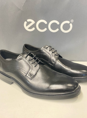 ECCO爱步男鞋商务正装圆头皮鞋百搭英伦德比鞋622104里斯