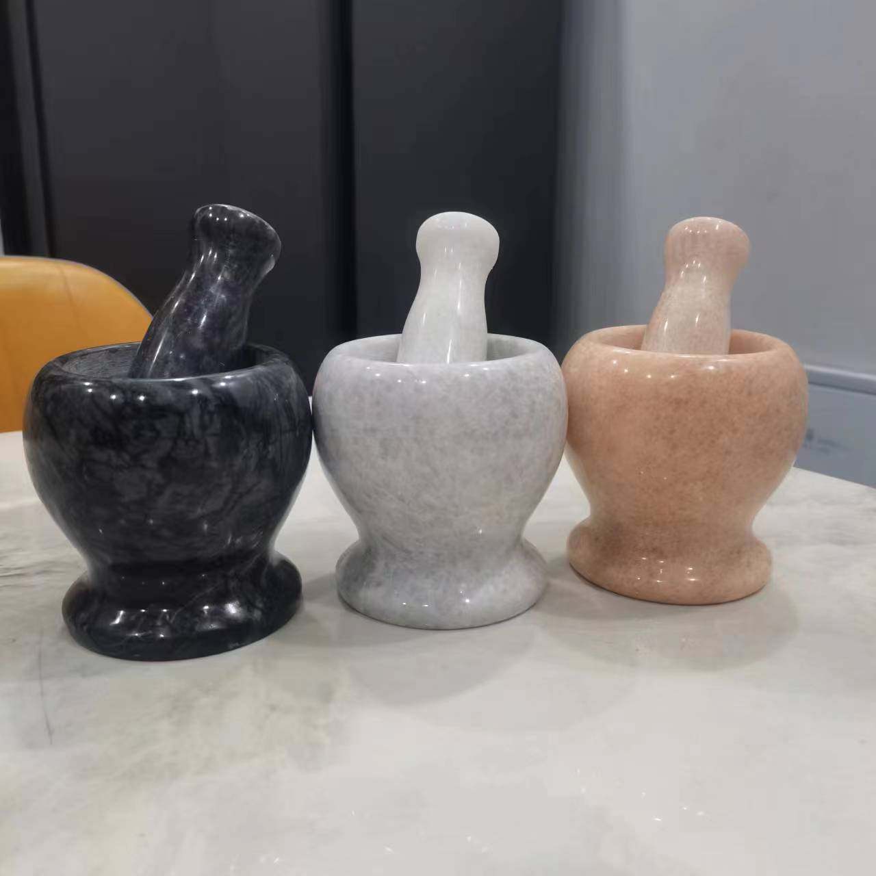 蒜臼子捣蒜器罐捣蒜神器老式石臼砸蒜蒜泥器蒜锤捣压蒜器天然石材