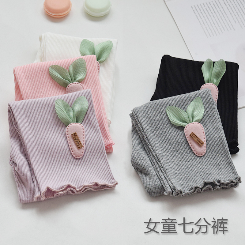 女童夏季薄款打底裤七分裤