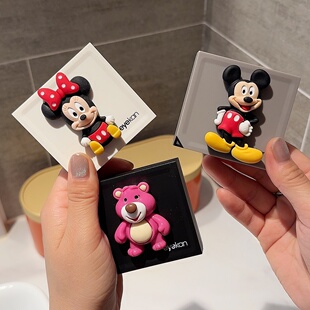 卡通可爱磁吸隐形眼镜盒男女孩旅行便携美瞳收纳防漏高级感护理盒