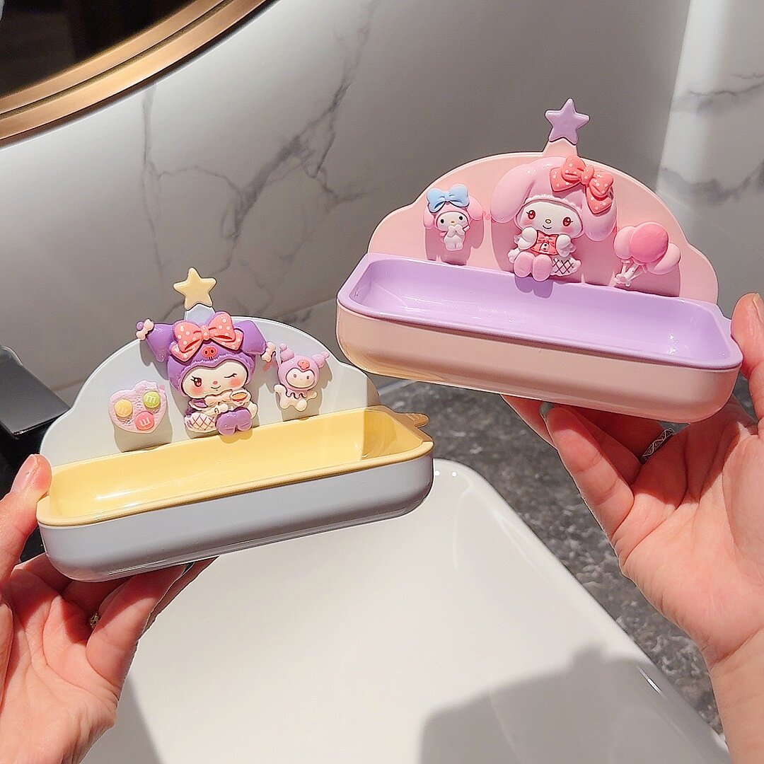 可爱皂盒无痕肥皂盒超萌创意免打孔壁挂卫生间香皂盒沥水香皂盒架