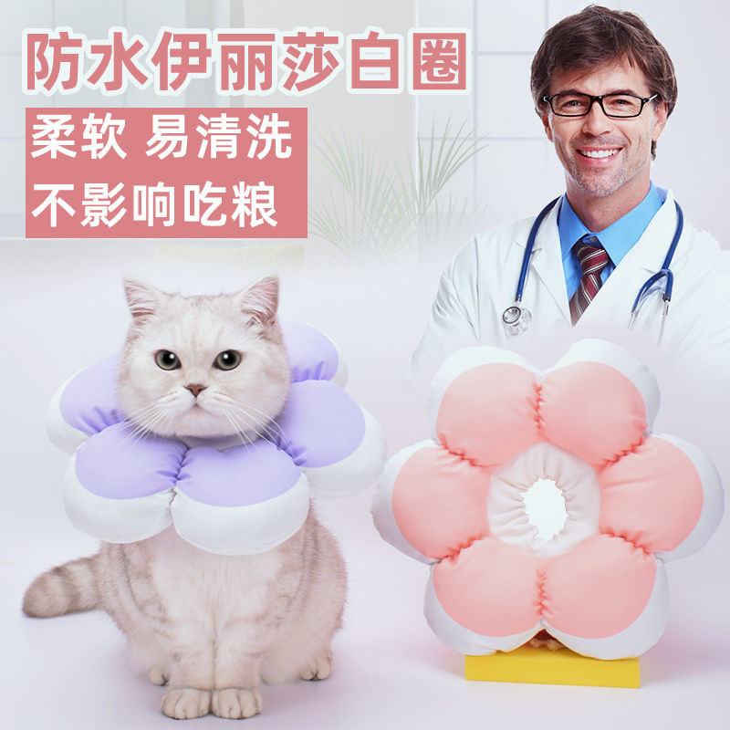 猫咪项圈伊丽莎白圈狗狗防舔软头套伊莉伊利沙白羞耻脖圈绝育