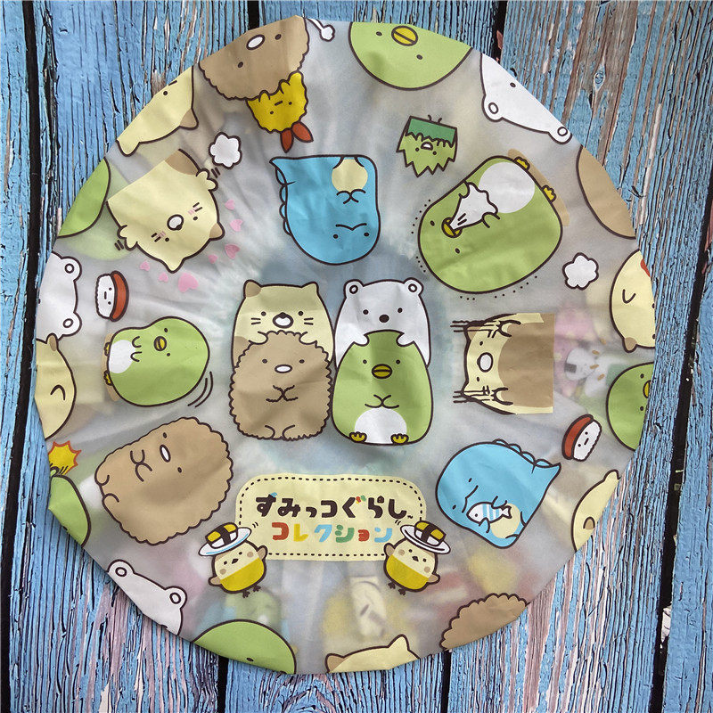 CUTE CARTOON BATH SHOWER CAP WATERPROOF ANTI-FOULING ANTI-HOOD HOOD BABY SHOWER DRY HAIR ELASTIC DUSTPROOF CAP BAKED OIL CAP