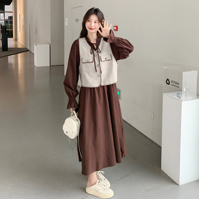现货新款安哥拉红小香风马甲连衣裙099-D136-P165-K238,女装连衣裙,浙宝099