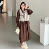 现货新款安哥拉红小香风马甲连衣裙099-D136-P165-K238，女装连衣裙，浙宝099