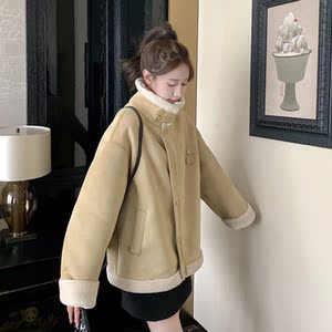 现货 24冬季纽扣新款短款皮毛一体099-C61-P175-K258图片