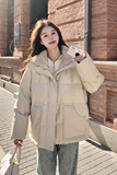 现货羊羔毛拼接PU皮羽绒服099-C103-P285-K438，女装羽绒服，浙宝099