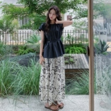 套装女2025夏新款韩版显瘦无袖背心上衣搭配波点阔腿长裤子两件套，女装套装/套裙，浙宝099
