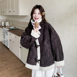 现货牛角扣羊羔毛外套099-D189-P185－K278，女装皮草，浙宝099