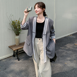 现货新款蕾丝织带拼接小西装外套099-1052-P145-K208，女装西装，浙宝099