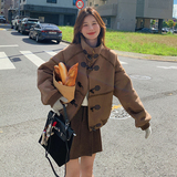 出货中牛角扣羊卷毛皮毛一体外套099-D187-P185-K278，女装皮草，浙宝099