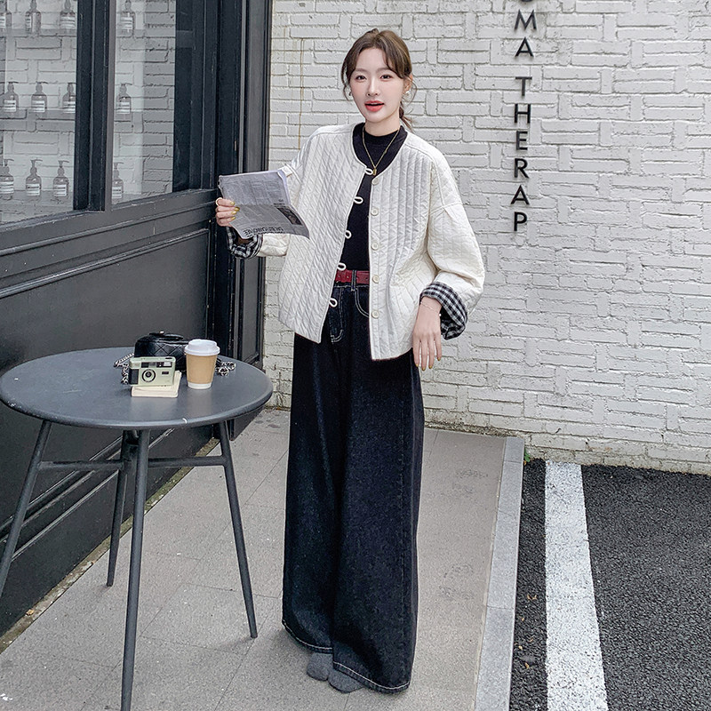 独特超好看拼接轻薄短款羽绒棉服外套女2024冬季新款韩系棉袄棉衣,女装棉衣/棉服,浙宝099
