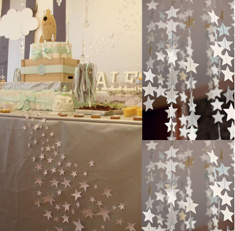 星星串儿童墙上装扮婚房用品拉花