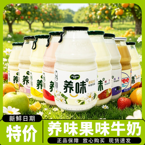 yanwee养味香蕉哈密瓜椰子草莓芒果蓝莓香芋茉莉奶白学生早餐220g