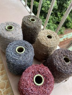 外贸彩色豆豆结子羊毛圈圈线 毛衣围巾披肩外套线帽子包包线