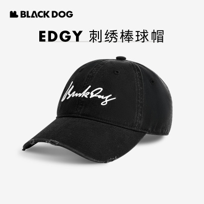 BLACKDOG黑狗2025新款美式棒球女款软顶鸭舌帽男款显脸小防晒帽子