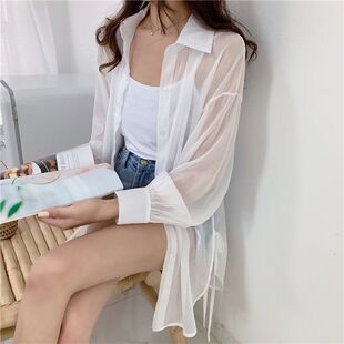 中长款防晒衣女超仙洋气防晒服2025年新款夏季薄款衬衫外套沙滩服
