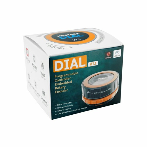 官方M5Stack M5Dial v1.1旋钮可编程控制器1.28