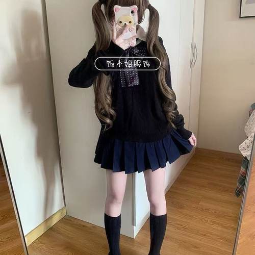 学院风JK制服针织衫jk格裙套装