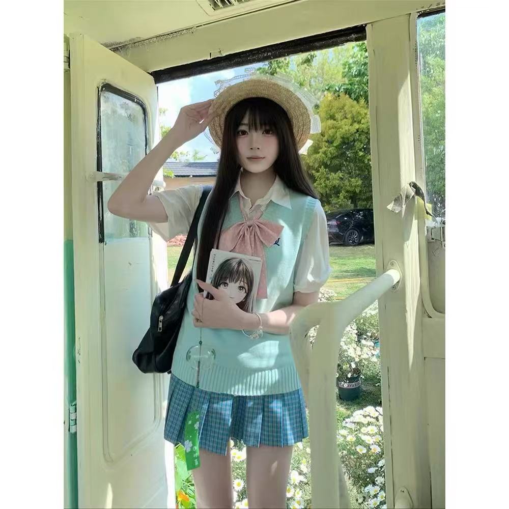 马甲学院校供学生JK制服套装格裙