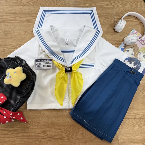 夏季日系JK水手服学院风三件套