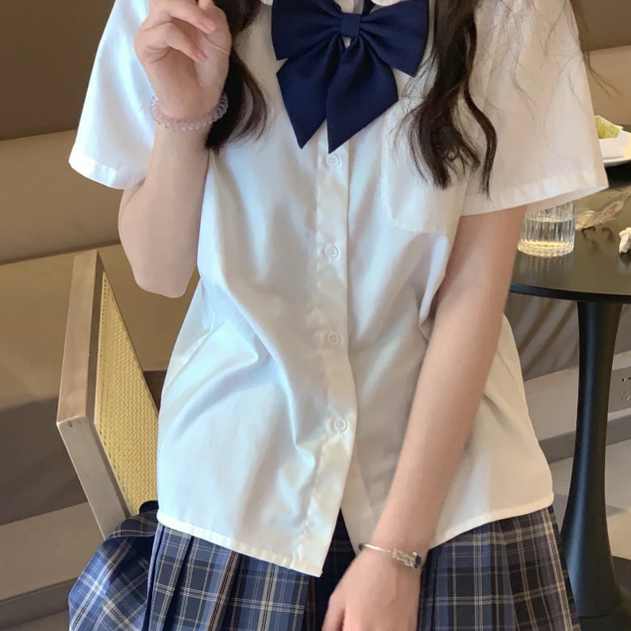 韩版文艺宽松日系清新百搭衬衣