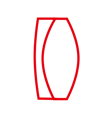 直径25.4mm，焦距75mm，光学胶合透镜镀膜400~700nm件号R23