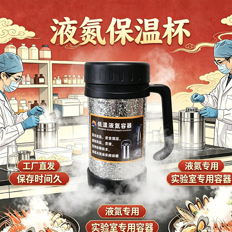 实验室500ml液氮保温杯杜瓦瓶