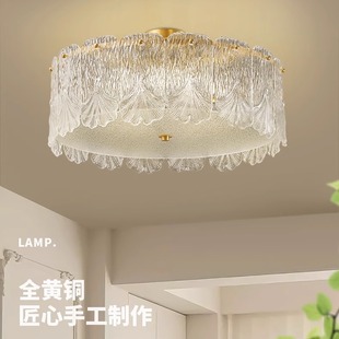 全銅法式 復(fù)古臥室燈吸頂燈餐廳書房高端水晶網(wǎng)紅簡(jiǎn)約大氣 中古美式