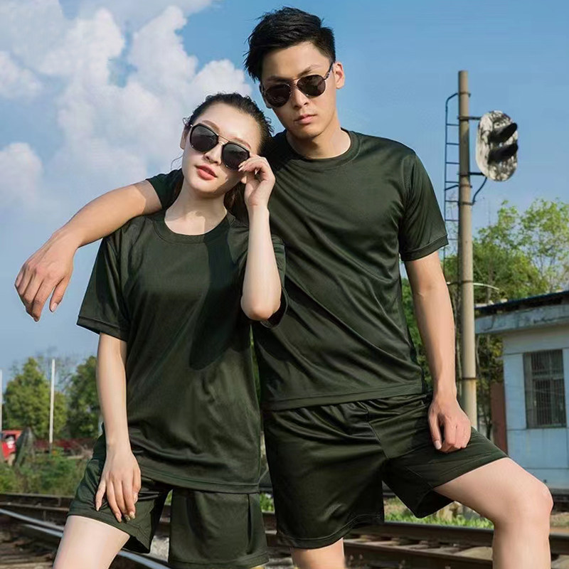 新款体能训练服套装圆领短袖t恤 夏季男女速干透气运动正品体能服