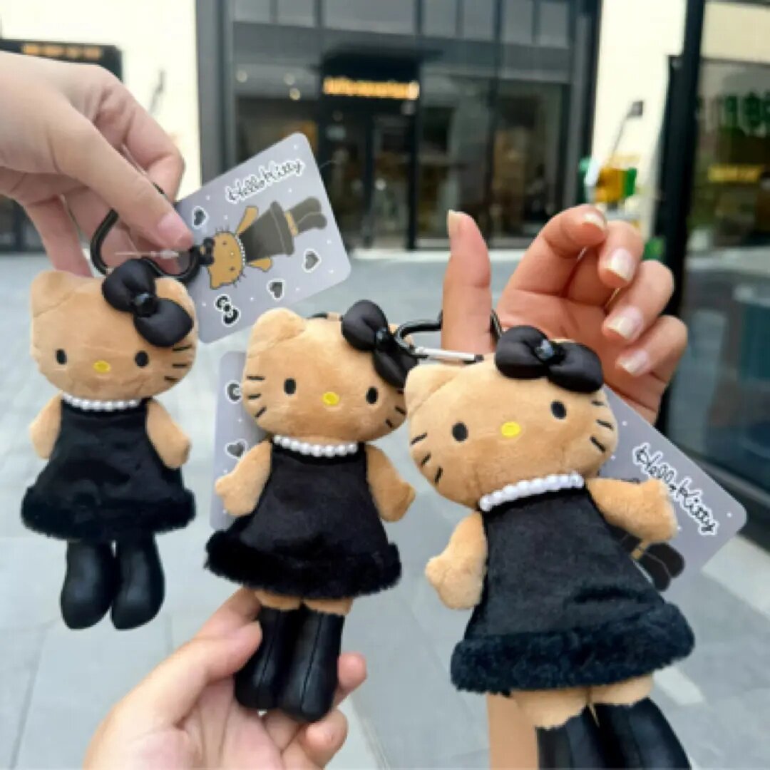 日本NIC豹纹黑皮长腿Kitty毛绒