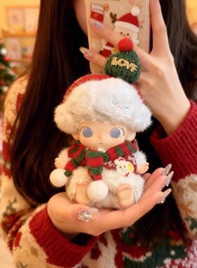 dimoo搪胶挂件圣诞款娃衣dimooworld新生日记拉布布哭娃Labubu