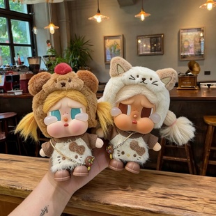 哭娃度假vacation搪胶毛绒沙滩小憩小熊发箍kt猫套装 可爱毛绒服饰