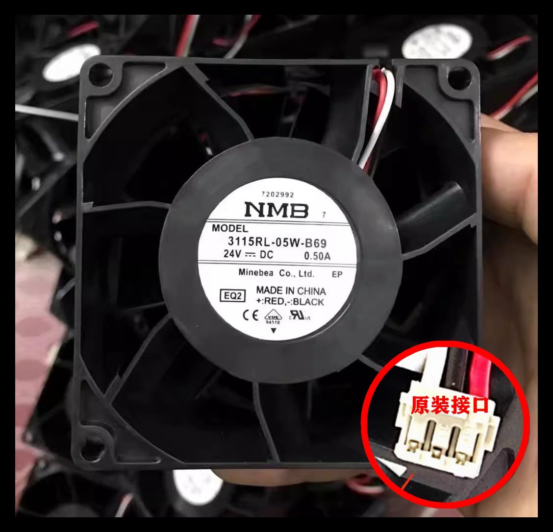 原装NMB 3115RL-05W-B60/69 8038 24V 0.5A 8cm施耐德变频器风扇图片