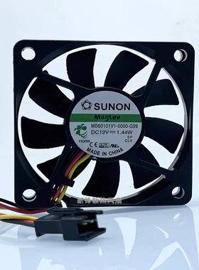 SUNON 建准 MB60101V1-0000-G99 6010 12V 1.44W 6CM静音风扇