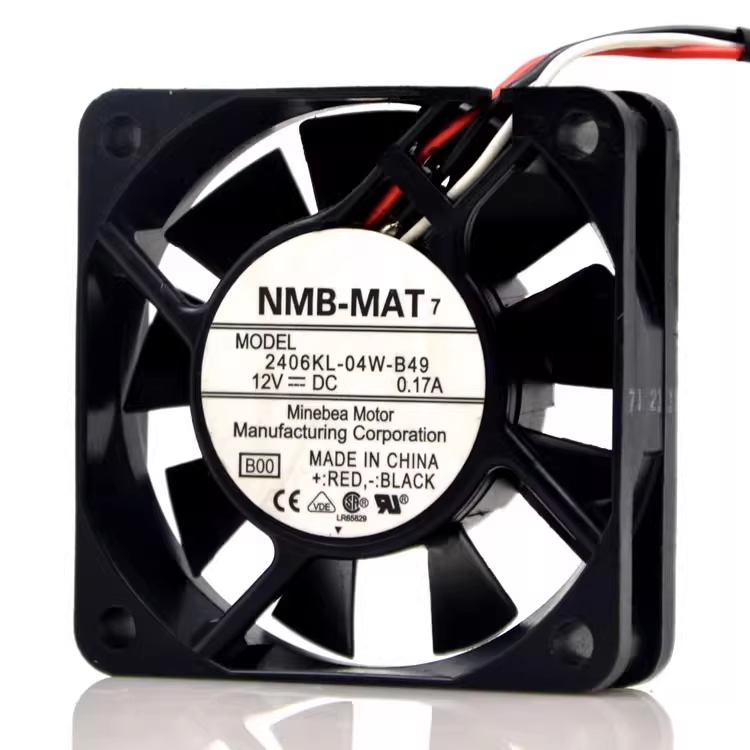 NMB 2406KL-04W-B49 12V 0.17A 双滚珠 6CM 6015 机箱散热风扇