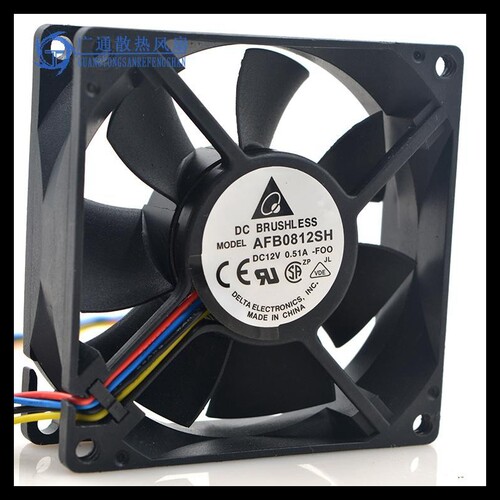 台达 AFB0812SH 12V 0.51A 8025 8cm 4针PWM大风量cpu机箱风扇