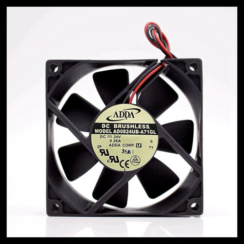 原装ADDA AD0824UB-A71GL 24V 0.26A艾默生变频器用双滚珠风扇