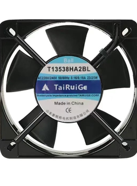 原装 TAIRUIGE T13538HA2BL AV220V 0.16A/0.18A 23/25W散热风扇