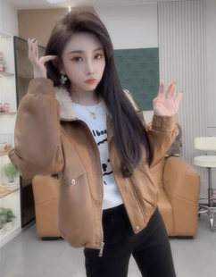 超酷冬季新款时尚显瘦皮衣外套网红同款潮流女装潮皮衣外套女装潮