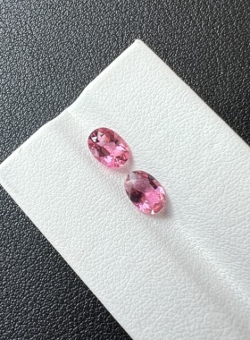 1.2ct粉红色碧玺椭圆形全净体高光感6*7mm