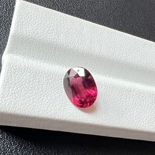 3.1ct石榴石全净体桃红玫瑰色精切7.7 10mm
