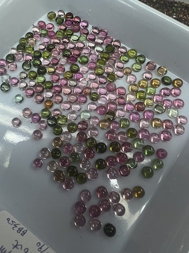 素面4mm碧玺多巴胺色可挑颜色晶体干净部分全净体