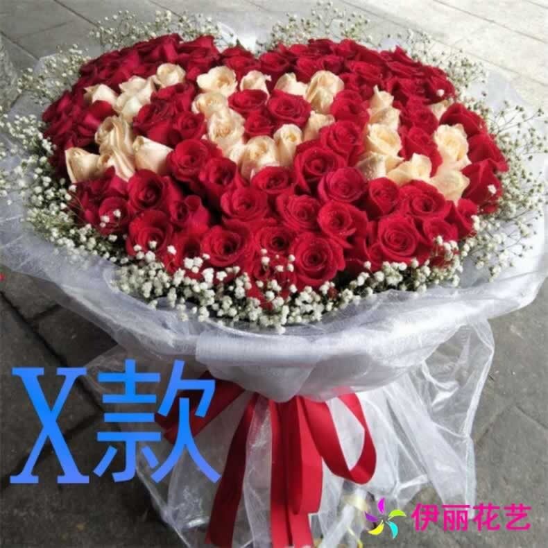 生日周年祝寿玫瑰新疆喀什花店送花泽普伽师县巴楚县同城鲜花速递