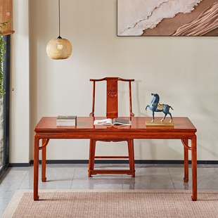 缅甸花梨178霸王枨画案福器来了中式空间宋式美学书房陈设状元桌