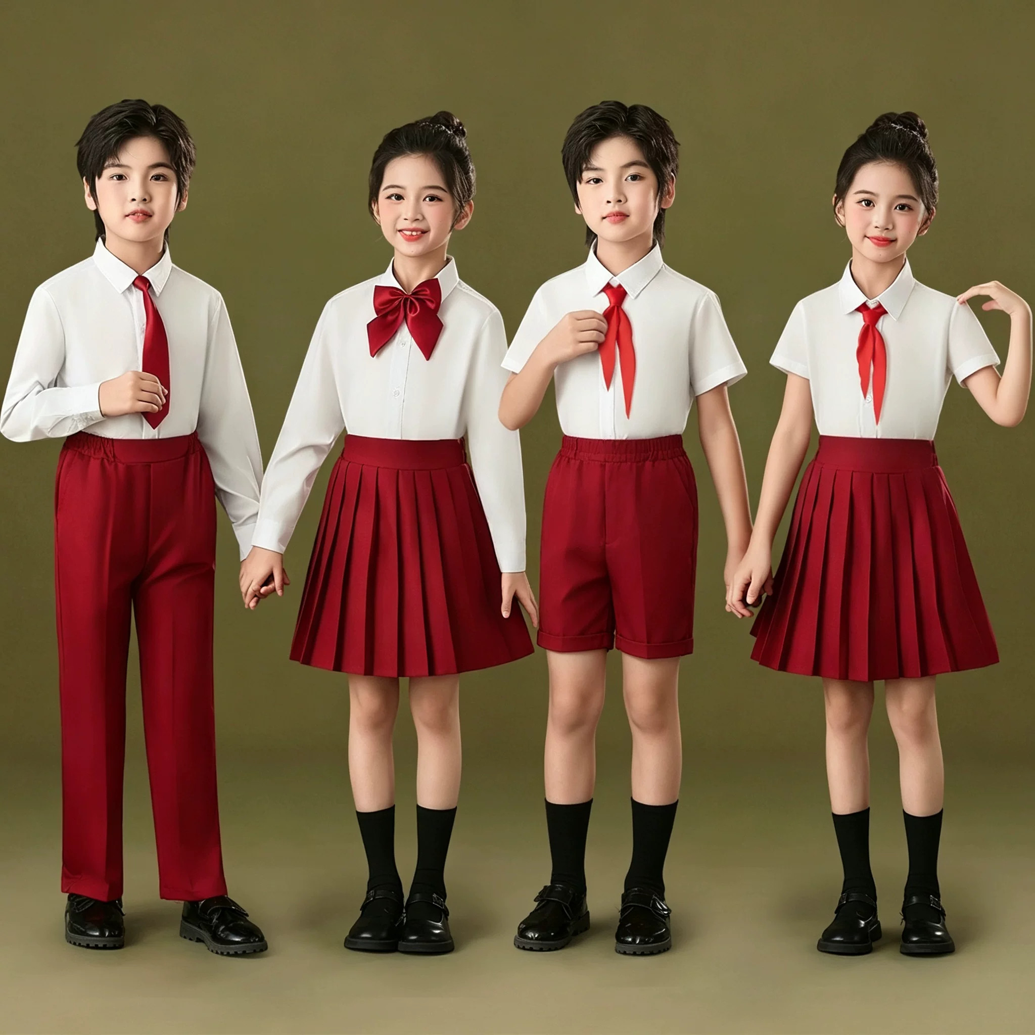 儿童红歌合唱朗诵演讲演出服