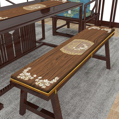 格诺瓦海绵中式防滑坐椅垫长方形